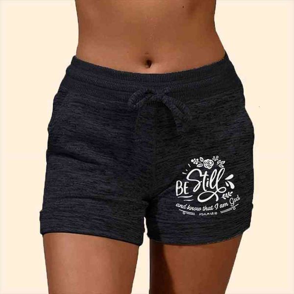 

letters printing summer quick womens shorts drying high waist drawstring pockets sports oversize female sweatpants plus size, White;black