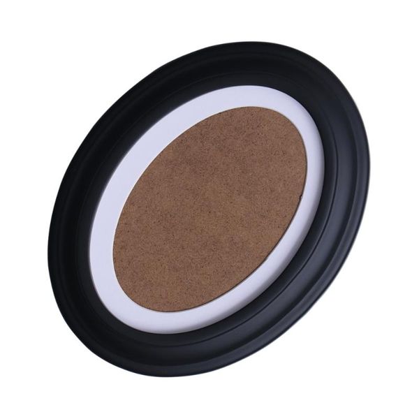 

frames 7 inch classic oval wood picture frame wall hanging decoration - send seamless nail and (black)
