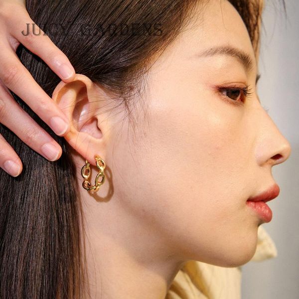 

stud simple metal earrings hollow temperament, Golden;silver