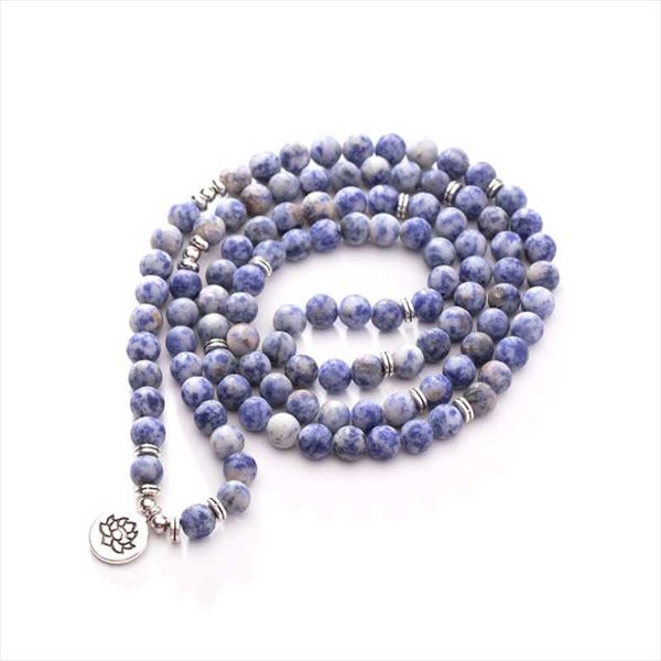 

beaded, strands 108 beads lotus mala bracelets for women yoga meditation natural stone strand charm bracelet om buddha tree of life jewelry, Black