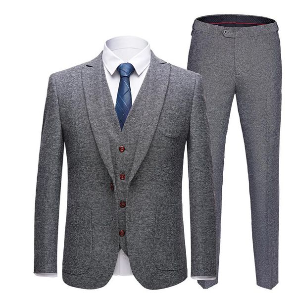 

men's suits & blazers men suit brand 2021 arrival 3 pieces classic pure color business wedding slim fit tuexdo party dress, White;black