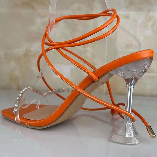

sandals women fashion summer plus size 2021 luxury crystal bandage high heels comfortable breathable open toe sandale compensÃ©e, Black