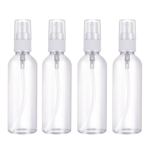 

storage bottles & jars supvox 4pcs 100ml spray plastic empty liquid containers for make and skin care refillable travel use (random