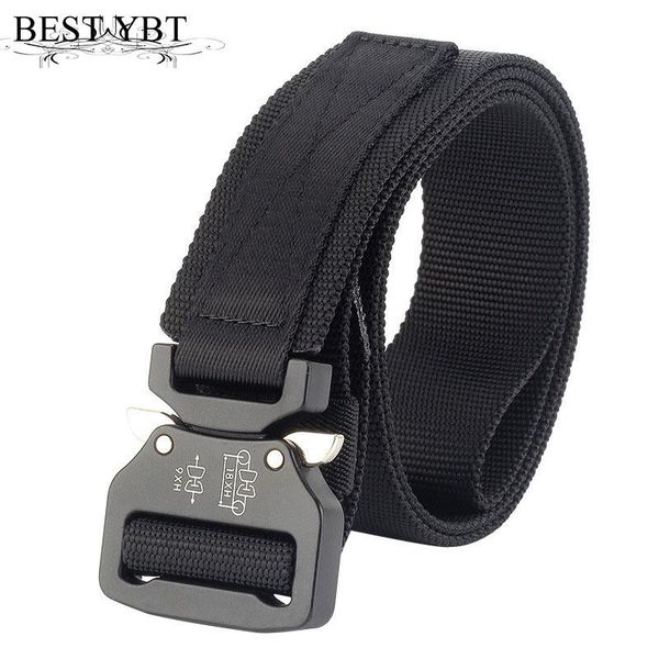 

belt nylon alloy insert buckle women cowboy outdoor sports simple fashion casual arrive men belts, Black;brown