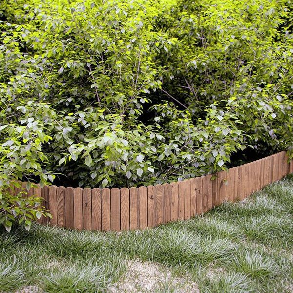 

log roll border as easy plug-in fence fft fencing, trellis & gates