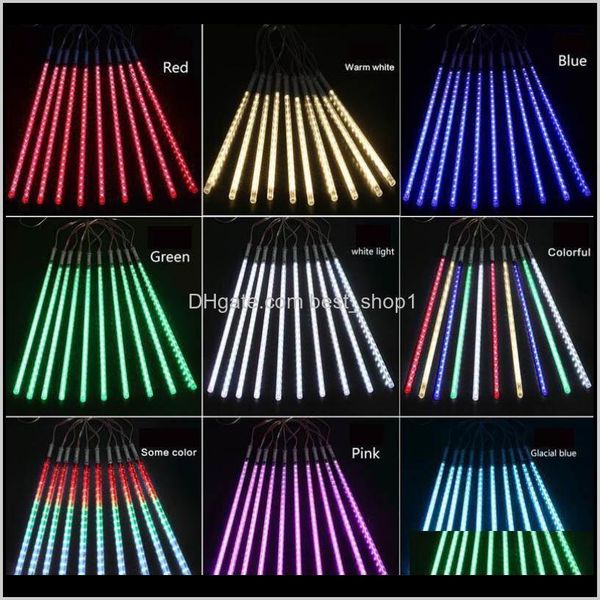 

30cm 8lampsset christmas decorations lights meteor shower lamp set led bar decorative outdoor waterproof tube colored light ayasx 5gnhk