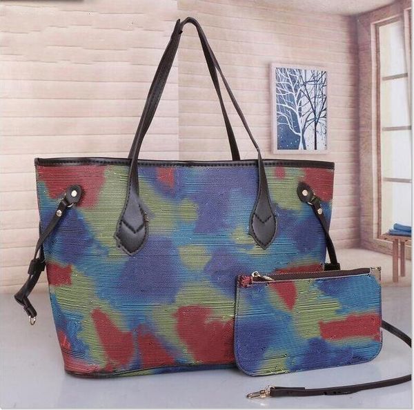 

fashion women's duffel bags handbags discoloration brand leather letter print flap crossbody bag evening clutch +purse black blue