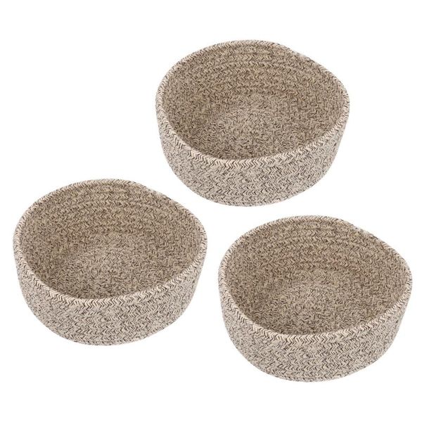 

storage boxes & bins 3pcs woven sundries baskets deskhome container