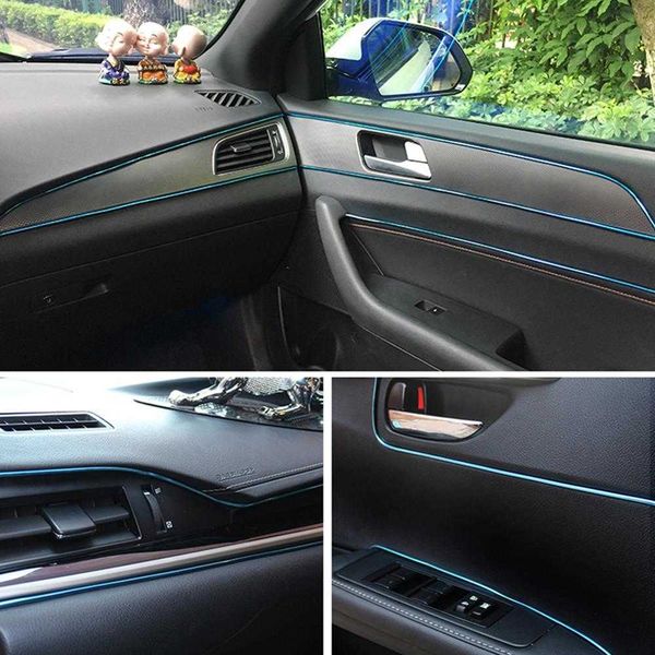 5m universal interior do carro moldagem guarnições linha tiras auto porta do carro gap borda guarnição tira decorativa linha adesivo acessórios do carro 303o