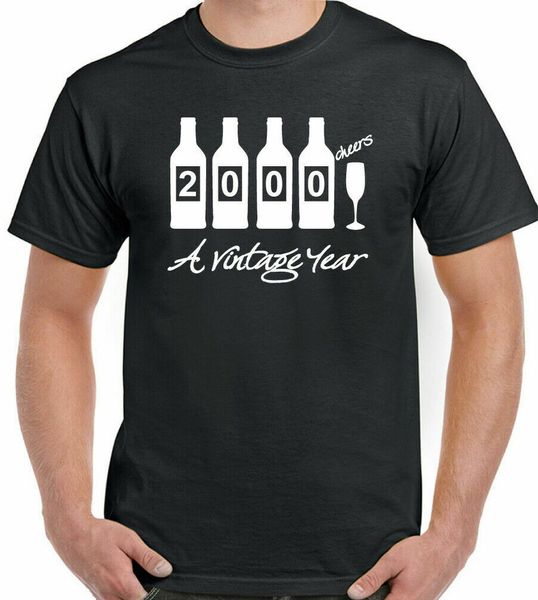 

bottles 2000 mens funny 21st birthday 21 years old gift, White;black