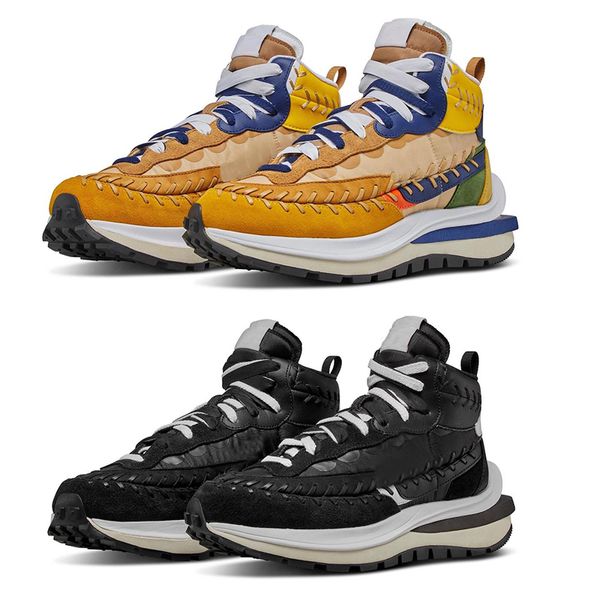 

with box sacai x jean paul gaultier vaporwaffle mens running shoes black white dh9186-001 sesame multi color dh9186-200 men women trainers s