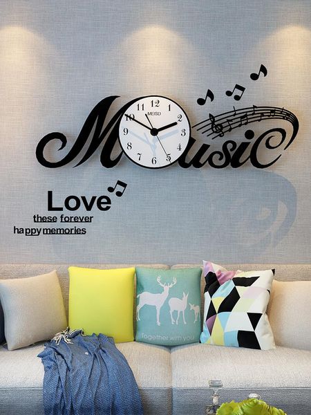 

living room creative luxury wall clock modern design large home decorative sticker reloj de pared be50gz clocks