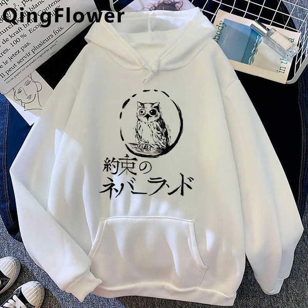 

men's hoodies & sweatshirts the promised neverland male printed ulzzang harajuku korea men pullover y2k aesthetic, Black