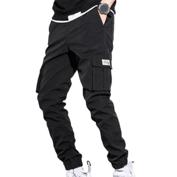 

men's pants men stylish all match students trousers loose, Black