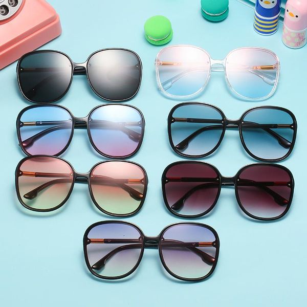 

sunglasses oversized round kids boys girls fashion children sun glasses vintage protection cute classic eyewear uv400, Blue