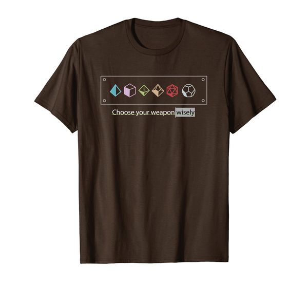 

choose your weapon wisely t-shirt, White;black