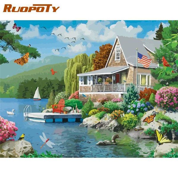 

paintings ruopoty oil pictures by numbers diy framed drawing on canvas painting number kits modern home wall art picture kids gift