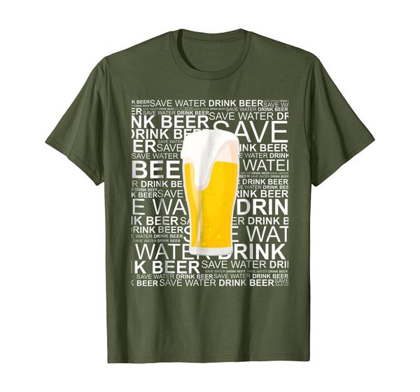 

save water drink beer - ipa craft beer enthusiasts t-shirt, White;black