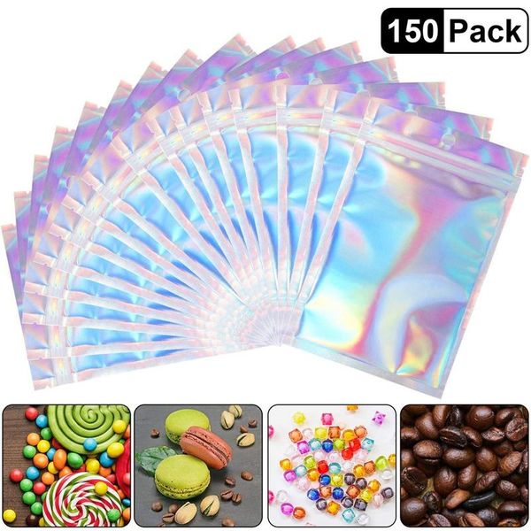 

pcs resealable smell proof bags foil mylar zipper closure storage pouch 3.0x4.7 inch