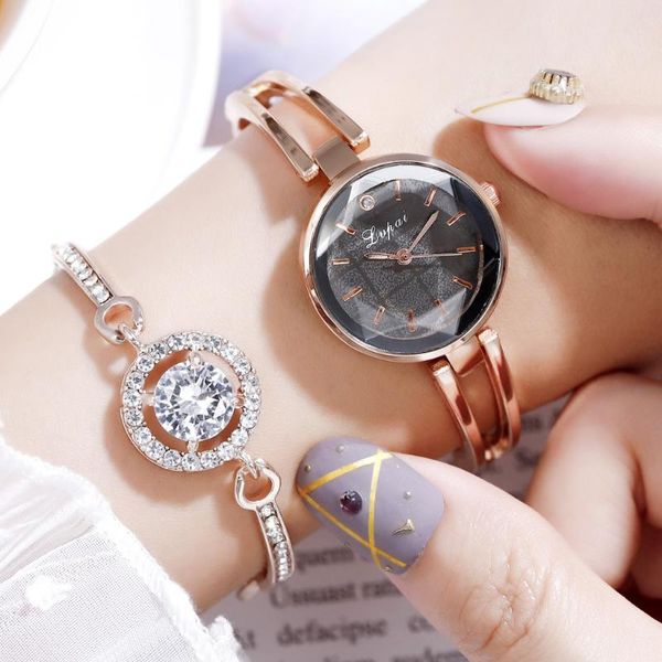 

wristwatches women's watch luxury diamond women watches rose gold fashion bracelet ladies montre femme female clock, Slivery;brown
