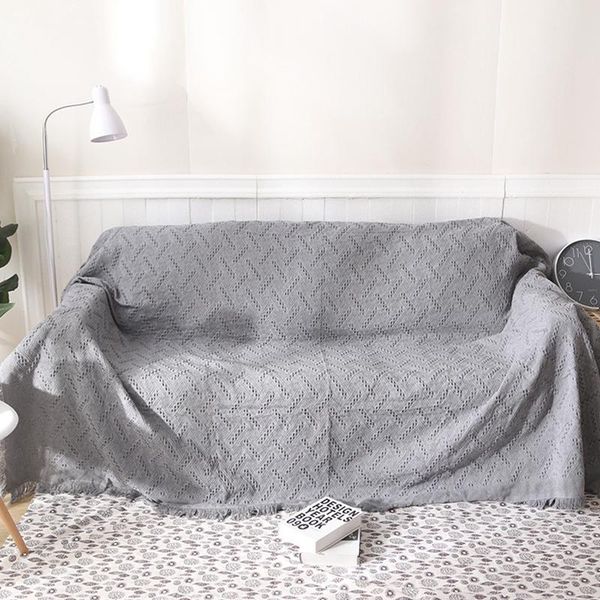 

blankets nordic style decorative sofa blanket with tassel dust cover tapestry bedspread gray white throw for bed travel plane