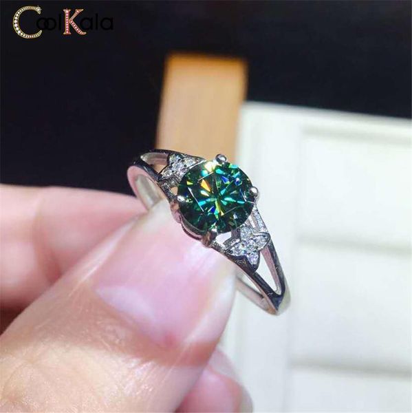 

wedding rings coolkala hearts eight arrows light kwai green drill ring female vibrato jewelry, Slivery;golden