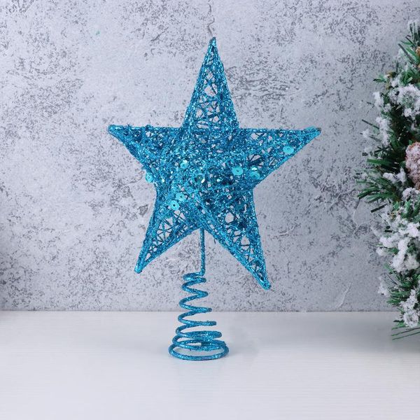 

christmas decorations 20cm tree iron star er glittering decoration ornaments (blue)