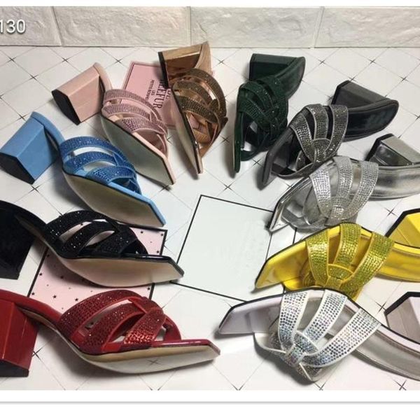 

slippers 2021 women set with diamonds sandals casual beach shoes woman fliipflops multicolor plus size heel 7cm-9cm, Black