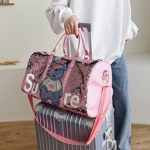 

women men harajuku style crossbody shoulder bag large travel bags long short luggage handbag fashion handbags duffle duffel