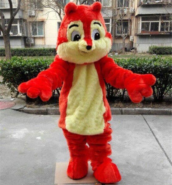 Mascote CostumesQuirrel Mascote Mascot Furry Terno Festa Dos Desenhos Animados Jogo de Jogo Vestido Roupas Halloween Kid Birthday Carnaval