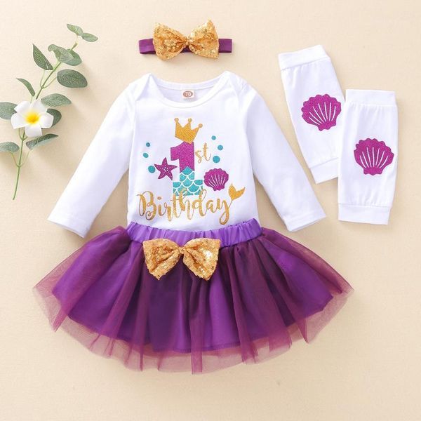 

clothing sets 1 year baby girl dress born infant 1st birthday romper +tutu skirt+leg warmer+hairband princess set disfraz1, White