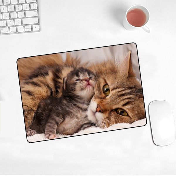 

mouse pads & wrist rests cute cat pad picture lapslip 220x180x2mm mat for cs go/work gaming kawaii office decoration carpet