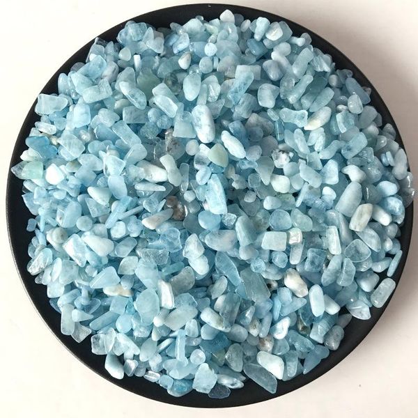 

natural stone mineral crystal aquamarine gravel home decoration diy energy wheel pulse purification cure decorative objects & figurines