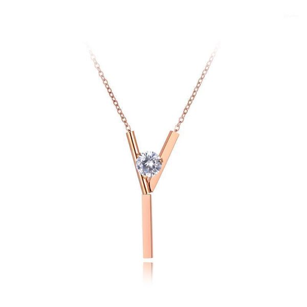 

bohemia stainless steel cz crystal choker necklace jewelry trendy geometry charm pendant for women n20026 chokers1, Golden;silver