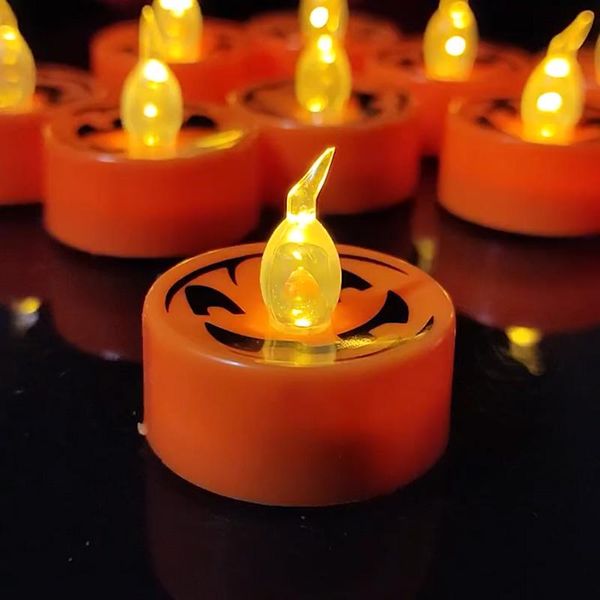 

12pcs halloween led candles tea lights flameless battery operated tealight fake candle party home decoration