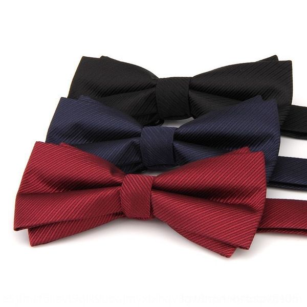 

dzk sales bow ties bridegroom banquet men's lywedding stripe solid color korean bow sales bridegroom banquet fashion men's butterf, Black;gray