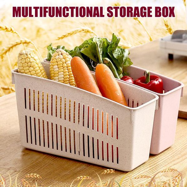 

storage bottles & jars drink bottle holder vegetable organizer box breathable for frige kitchen fbs889