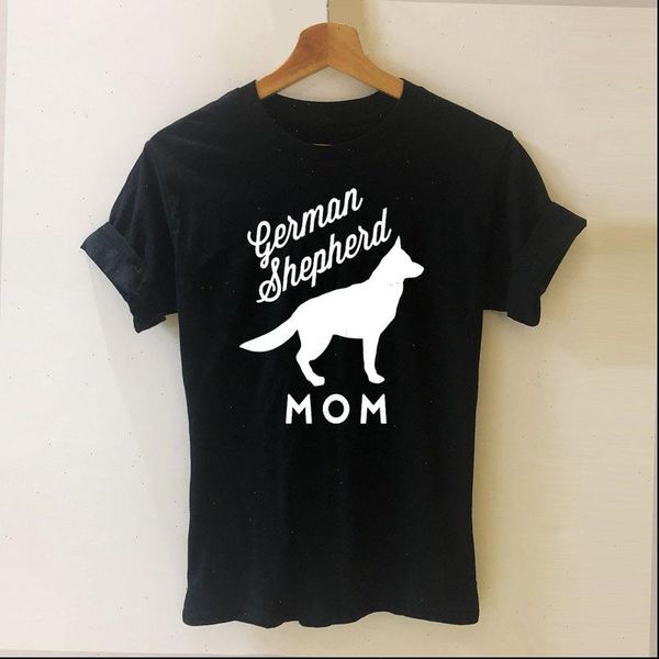 

german womens t shirts shepherd mom dog harajuku shirt funny women clothing casual short sleeve tees plus size, White