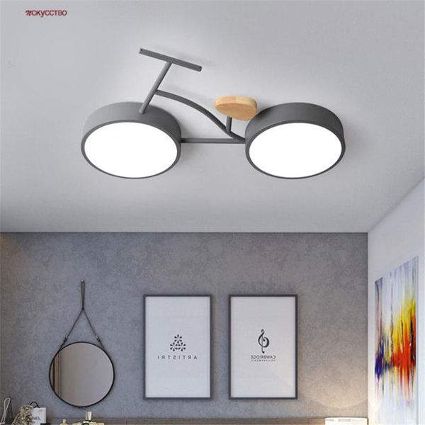 

ceiling lights nordic creative bicycle shape led lamp cartoon children's room modern lighting fixtures simple personality home decor