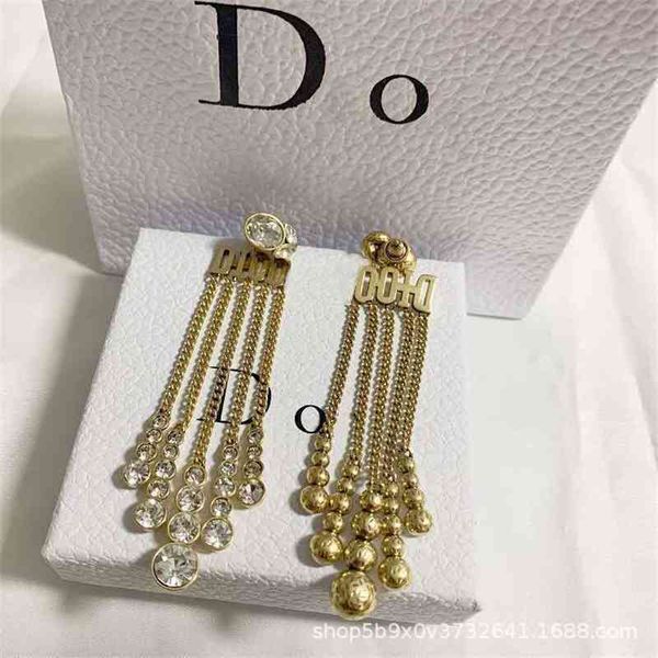 

special offer 75% off outlet online family earrings front and back pearl tassel letter earrings simple female iiq9, Silver