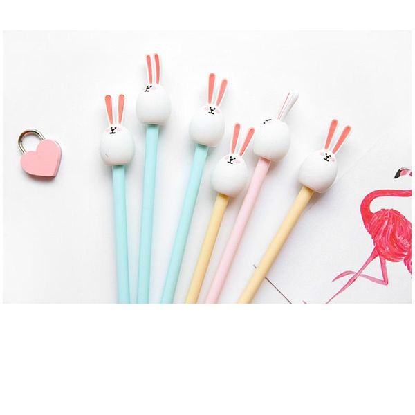 

gel pens 24 pcs big head pen 0.5mm black color kawaii stationery office accessories school supplies canetas escolar eb209