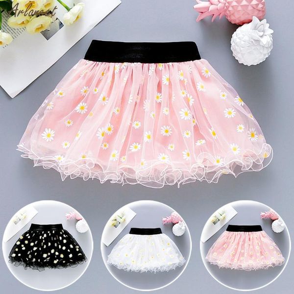 

kids girls tutu party dance ballet toddler costume embroidery floral tulle baby skirt layer children clothing skirts