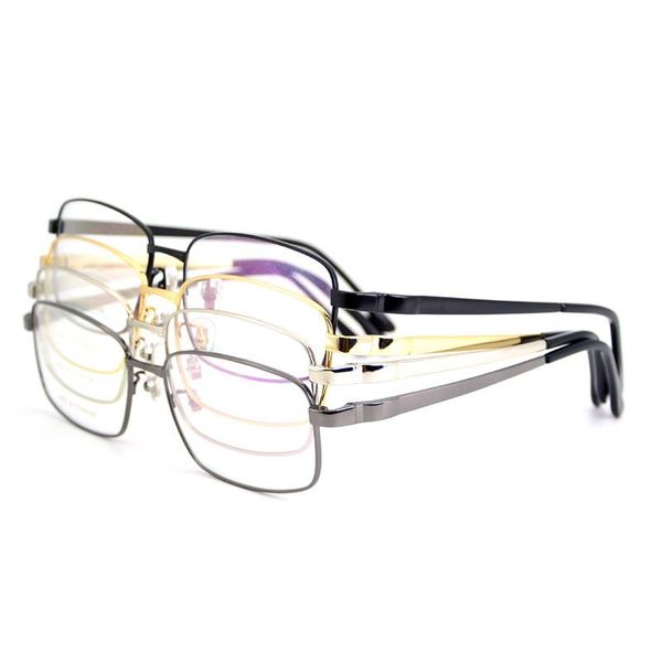 

fashion sunglasses frames pure titanium high-end myopia frame super light business full reading, Black