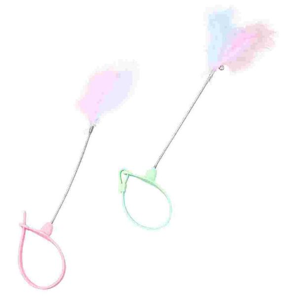 

cat toys 2 pcs interactive teasing rods teaser sticks flirting stick