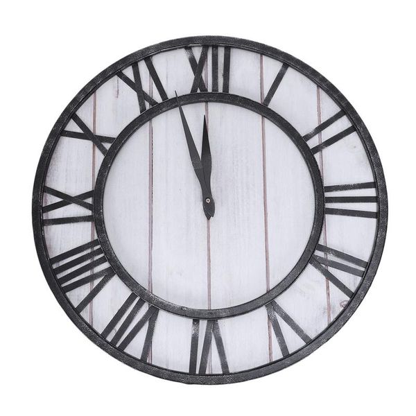 

wall clocks round for clock wrought iron american home living room silent