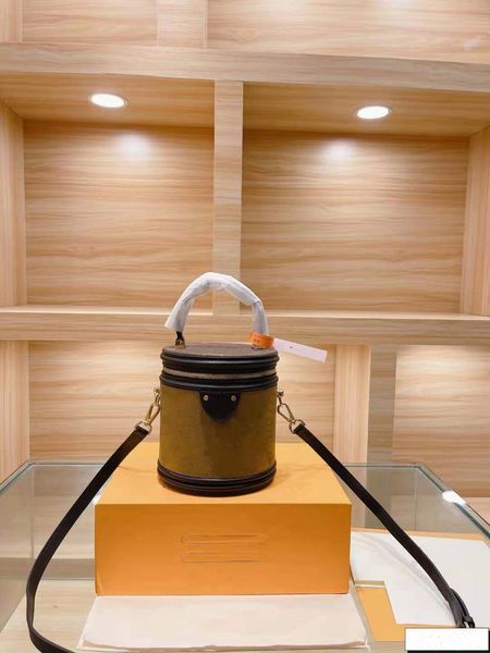 

cylindrical bag designer shoulder bags large capacity old flowers handbag women purse classic bucket handbags