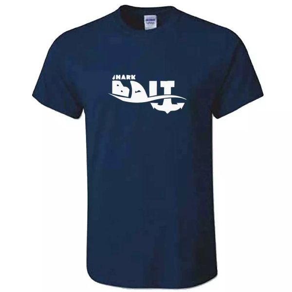 

shark bait tshirt - mens surfer surf board funny t shirt great white hammer head, White;black