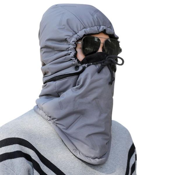 

bomber hat women men thick fluffy thermal windproof face mask ear protection cap outdoor winter apparel accessories hiking caps hats, Black;white