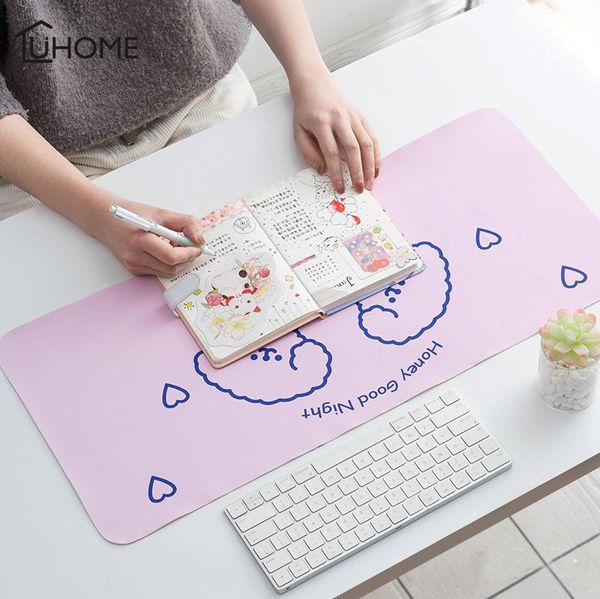 

table runner portable cartoon desk pad large mouse gamer waterproof pu leather mat computer keyboard decoration cover