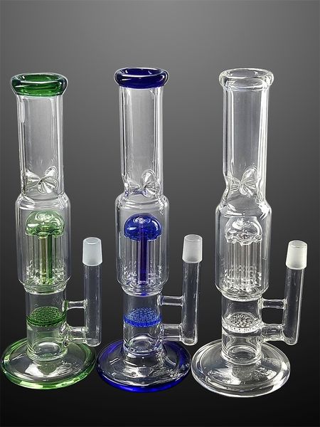 Klare/grüne/blaue Glasbongs, Wasserpfeifenfilter-Dab-Rig mit 14-mm-Kopfgelenk